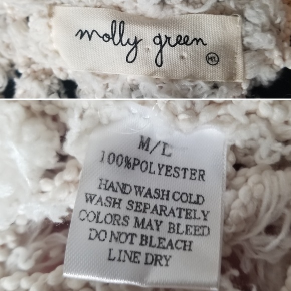 Molly Green Cream White Fuzzy Knit Shaggy Sweater - Picture 8 of 8